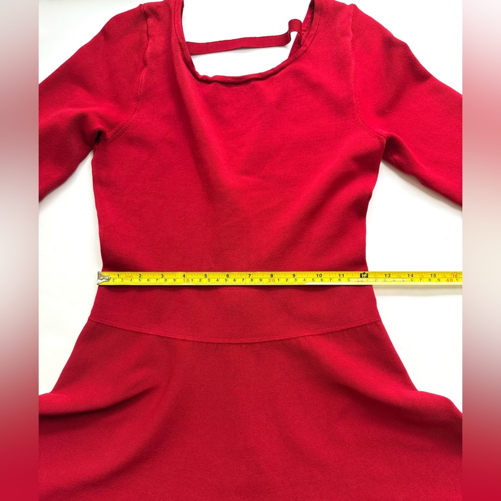 Guess Fit and Flare Dress Red 3/4 Sleeve Size M - Picture 13 of 16